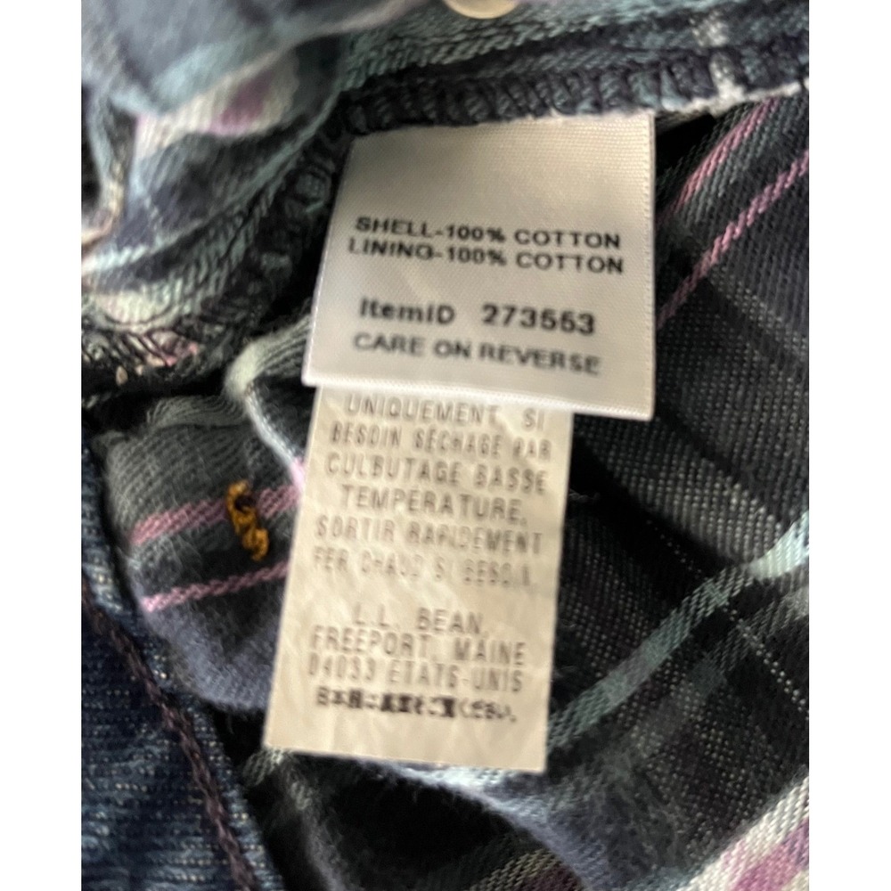 LL Bean Flannel Lined Jeans Womens 14 Pet Original Fit Relaxed Medium Wash Denim - Picture 4 of 8